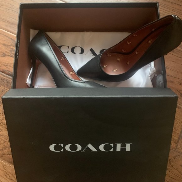 COACH G1807 - WAVERLY PUMP - BLACK - Picture 1 of 7